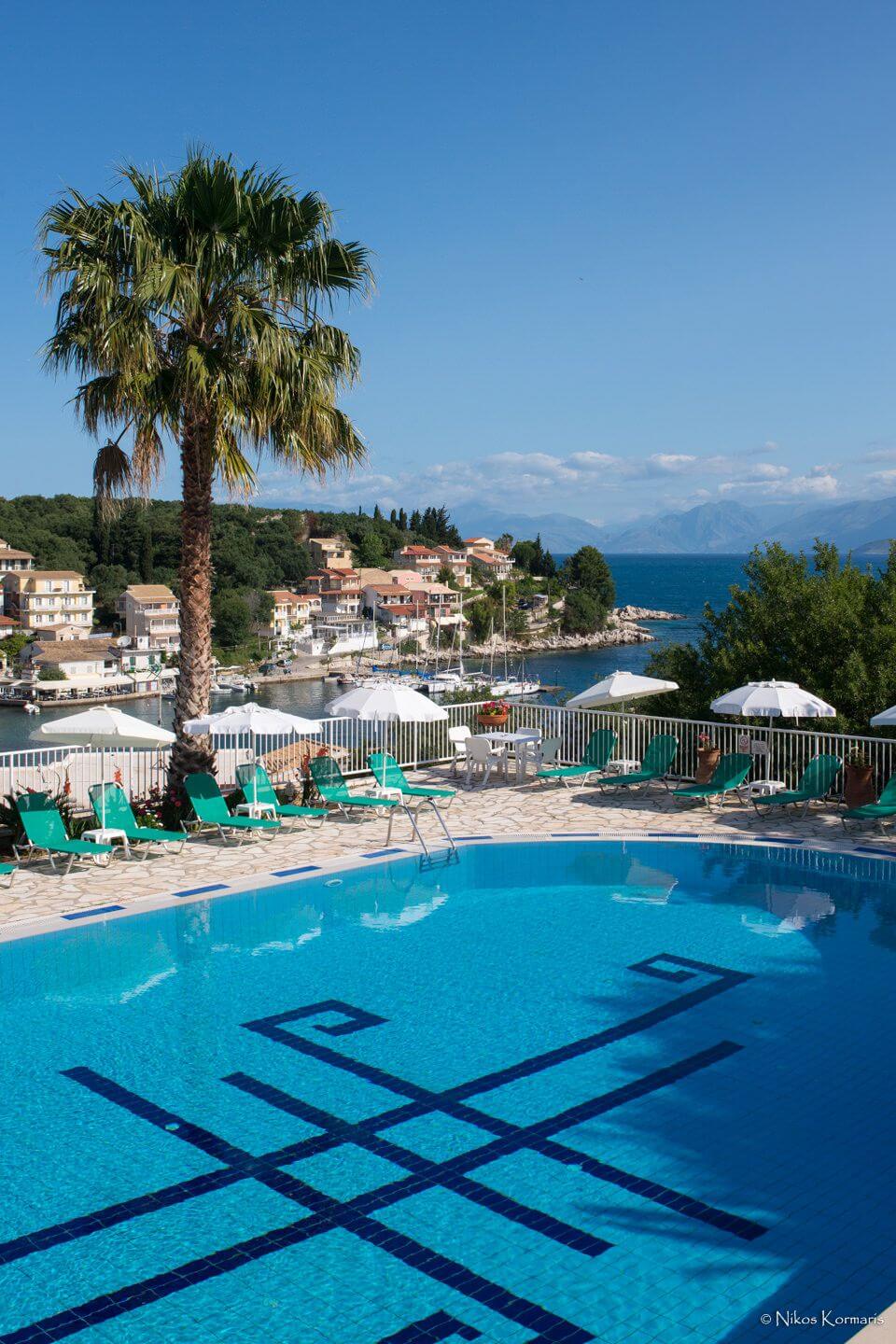Pool and garden panorama